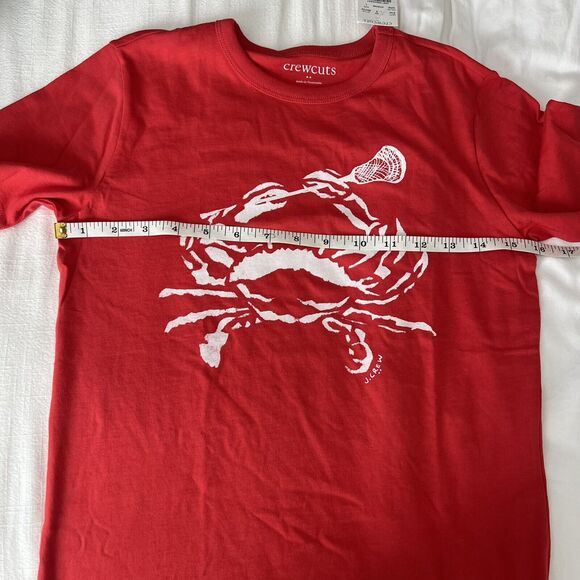 J. Crew Boys' crab with lacrosse stick graphic tee Size Large - Picture 7 of 8